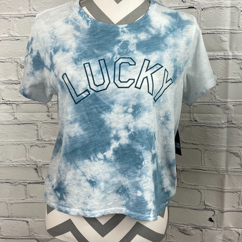 LUCKY Brand Blue Tye Dye Crop